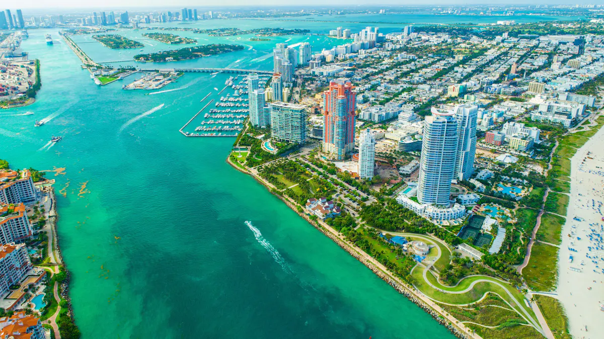 South Miami Beach overhead view