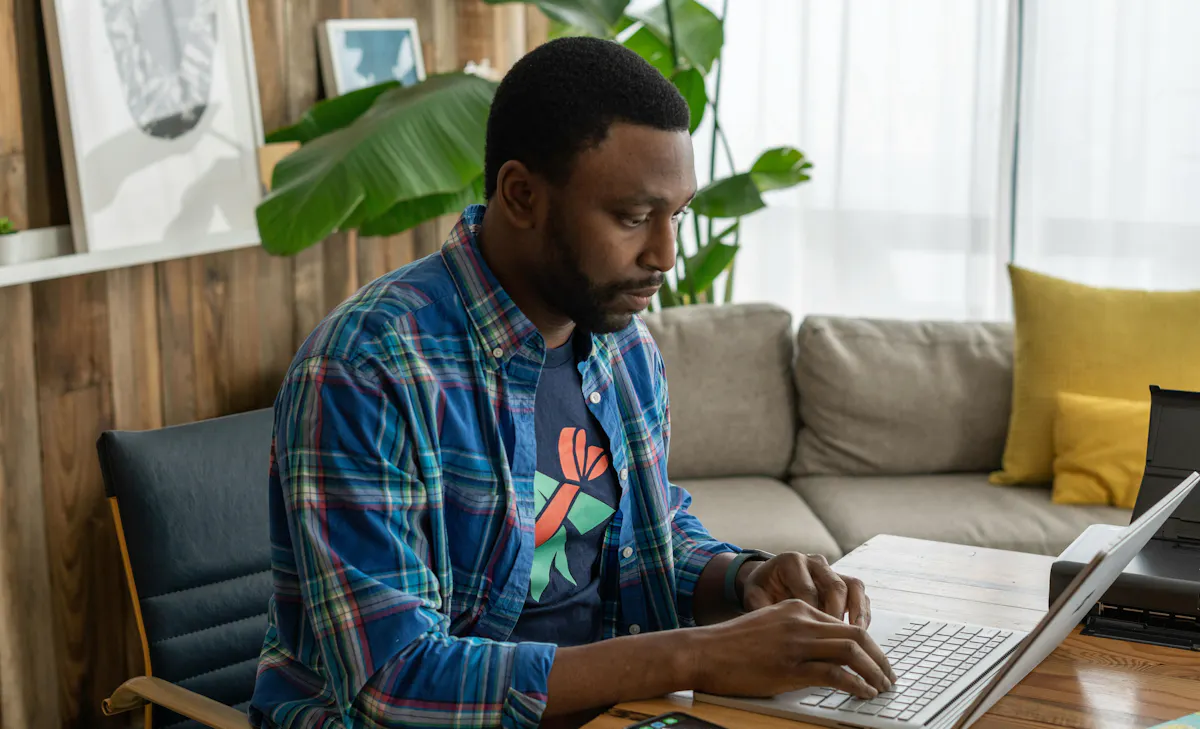 Man Working From Home