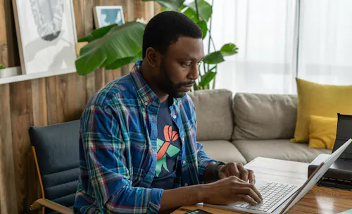 Man Working From Home